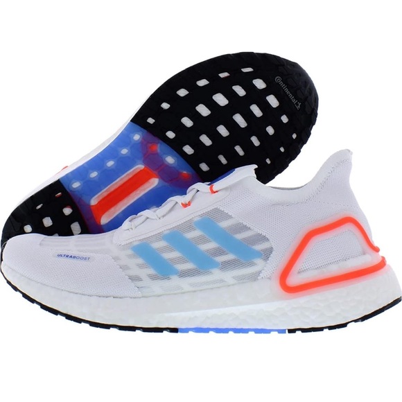 Adidas Ultra Boost Summer.RDY Running Shoes Mens White Blue Orange New - Picture 2 of 3